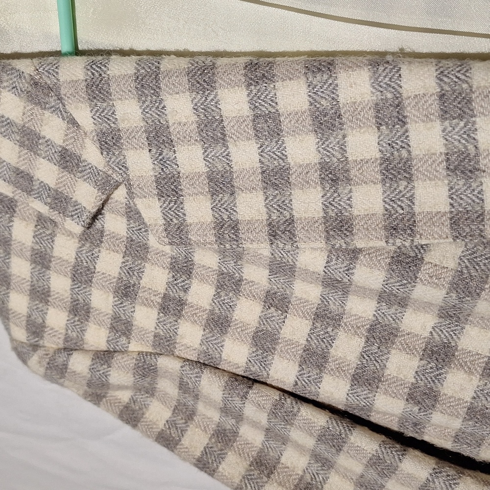 Vintage Wool Plaid Blazer, Grey And White, Koret, Sz 10, NWOT - Picture 8 of 15